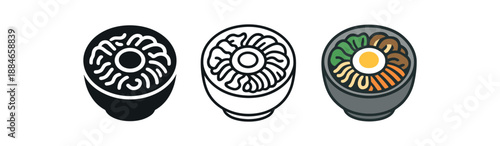 international food Korean bibimbap bowl