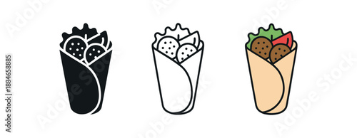 international food Middle Eastern falafel wrap