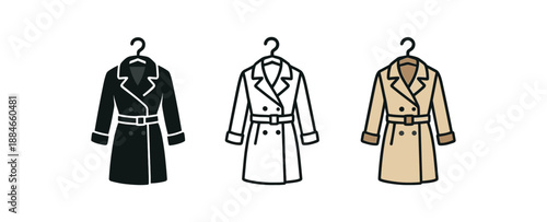 seasonal wardrobe spring light trench coat on hanger