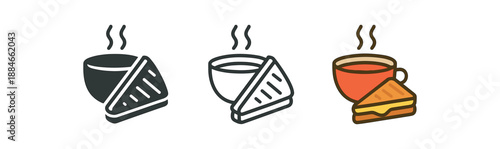 comfort food grilled cheese sandwich with tomato soup