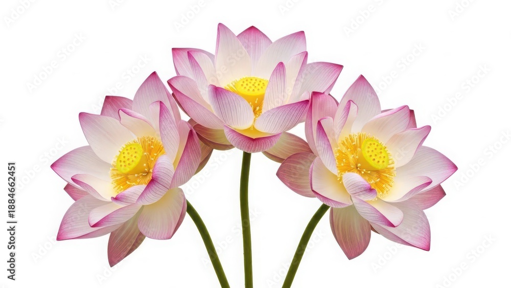 Fototapeta premium Pink lotus flowers in full bloom