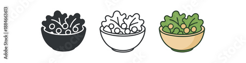 healthy food salad bowl with chickpeas and greens