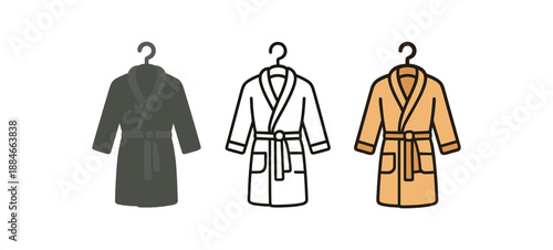 self care bathrobe hanging on simple hook