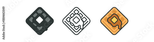 comfort food waffles with syrup and butter