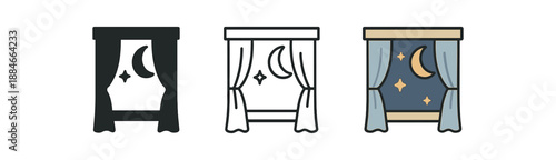 cozy evening routine soft curtain with moonlight streaming