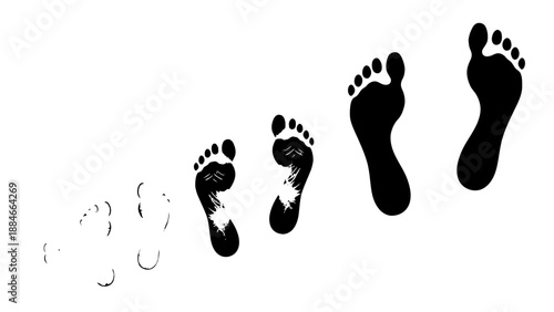 Footprints Growing in Size