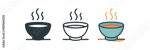 comfort food hot soup bowl on table