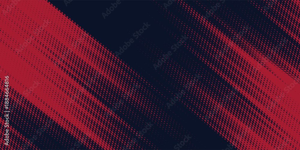 Fototapeta premium Sport Red halftone dots blue color pattern gradient grunge texture background. halftone design