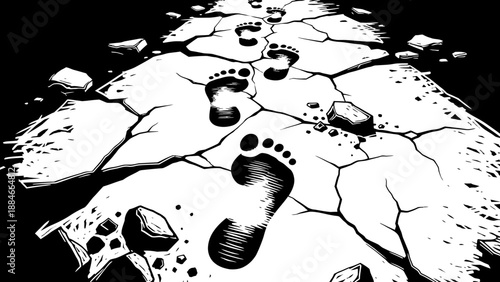 Footprints on Cracked Path