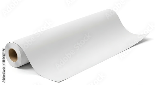 A roll of white paper on a cardboard core
