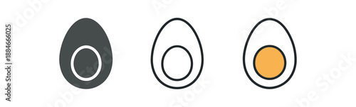 healthy vs unhealthy food boiled egg and frosted donut