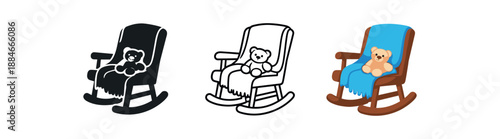 neurodivergent friendly routine rocking chair with lap blanket small plush toy regulation