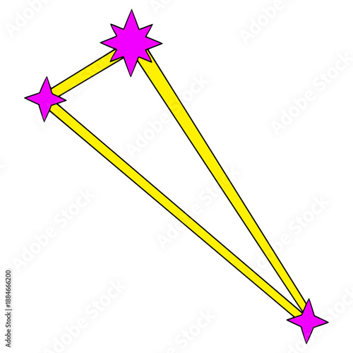 Triangulum constellation illustration hand drawn isolated vector