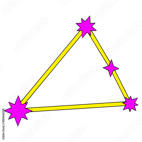 Triangulum australis constellation illustration hand drawn isolated vector