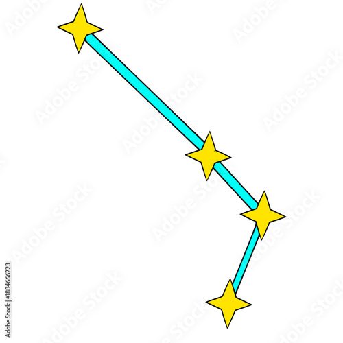 Vulpecula constellation illustration hand drawn isolated vector