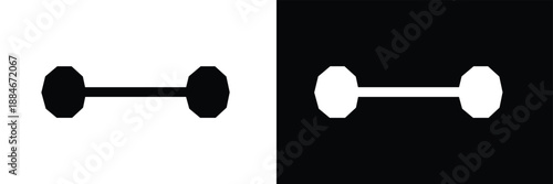 Dumbbell concept. Sport line icon set. Collection of vector signs in trendy flat style for web sites, internet shops and stores, books and flyers. Premium quality icons. 
dumbbell icon set. Eps10.