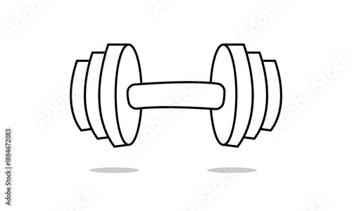 Dumbbell concept. Sport line icon set. Collection of vector signs in trendy flat style for web sites, internet shops and stores, books and flyers. Premium quality icons. 
dumbbell icon set. Eps10.