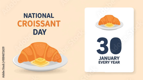 Celebrate National Croissant Day on January 30th with delicious pastries