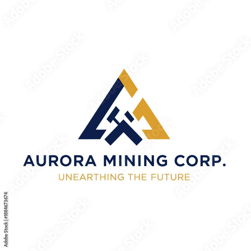 Aurora Mining Corp Logo Design Element.