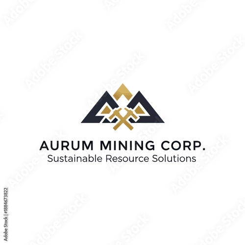 Aurum Mining Corp Logo Design Element.
