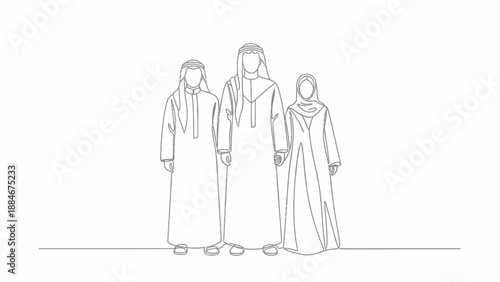 arabian people standing together