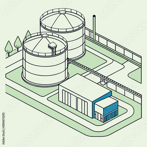 Minimal Vector of Smart LNG Liquefied Natural Gas Storage Tank