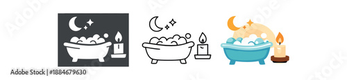 mindful parenting evening routine bath bubbles candle soft light peace