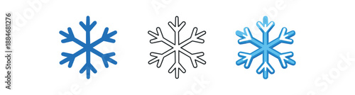 festive holidays snowflake ornament minimal winter season icon