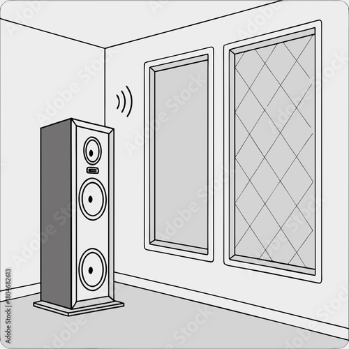 Professional Acoustic Panel for Noise Control Vector
