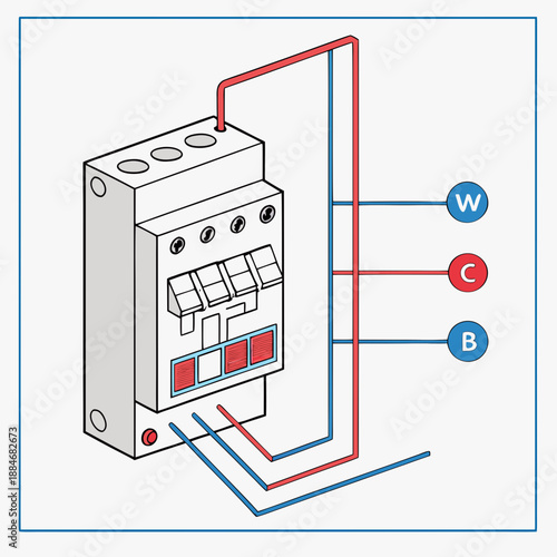 Detailed Electrical Panel Wiring Diagram Technical Schematic Illustration