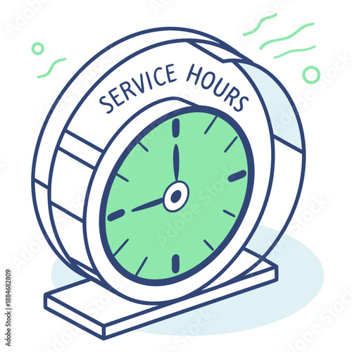 Service Hour Meter Gauge for Equipment Maintenance Tracking