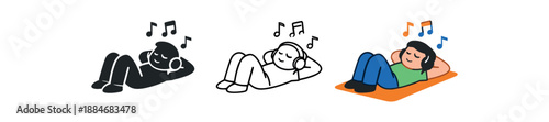 social energy balance person listening to music lying on floor eyes closed calm