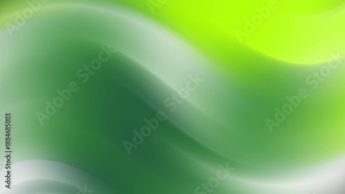 Vibrant green gradient abstract background with soft flowing waves. Smooth blurred texture for modern digital graphic design.