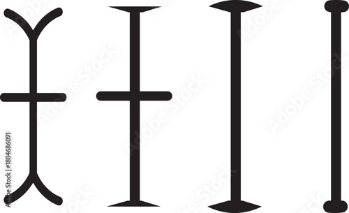 Professional text cursor icon set. Universal typing and editing symbols. Modern line art mouse pointers. Vector content management signs