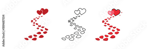 romantic holidays rose petals trail minimal romantic detail