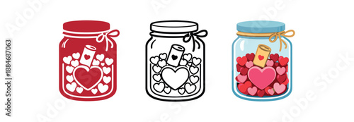 romantic holidays jar of tiny hearts message of love