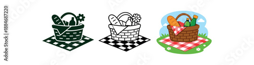 spring easter holidays picnic blanket basket spring holiday