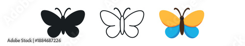 spring easter holidays butterfly simple flat spring icon