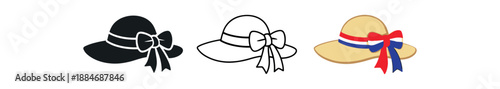 summer independence holidays sun hat ribbon summer holiday