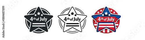 summer independence holidays badge patriotic celebration