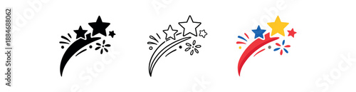 summer independence holidays fireworks trail minimal