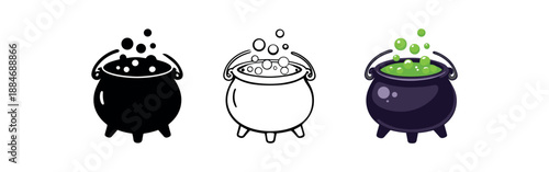 autumn halloween holidays cauldron bubbles witch brew pot