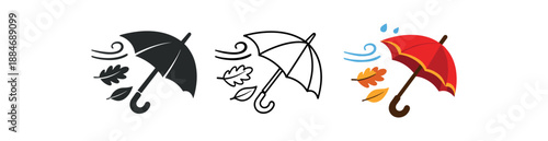 autumn halloween holidays umbrella wind leaf autumn rain