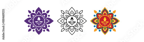 cultural spiritual holidays rangoli flower pattern diwali floor