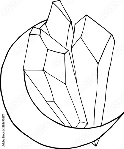 Magic tarot mystic stars illustration