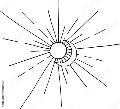 Magic tarot mystic stars illustration