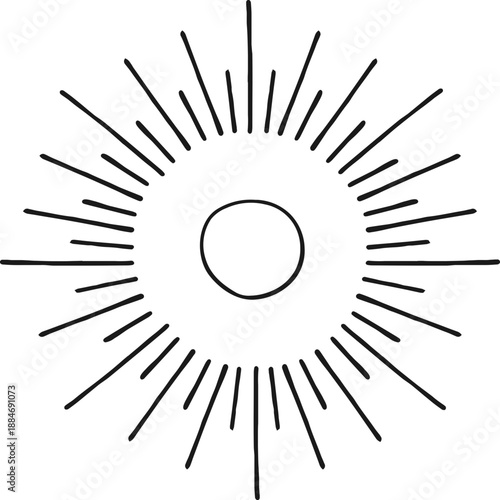 Minimalist star drawing element