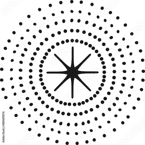 Minimalist star drawing element