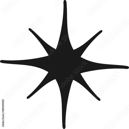 Minimalist star drawing element