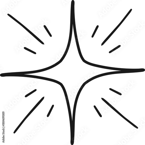 Minimalist star drawing element